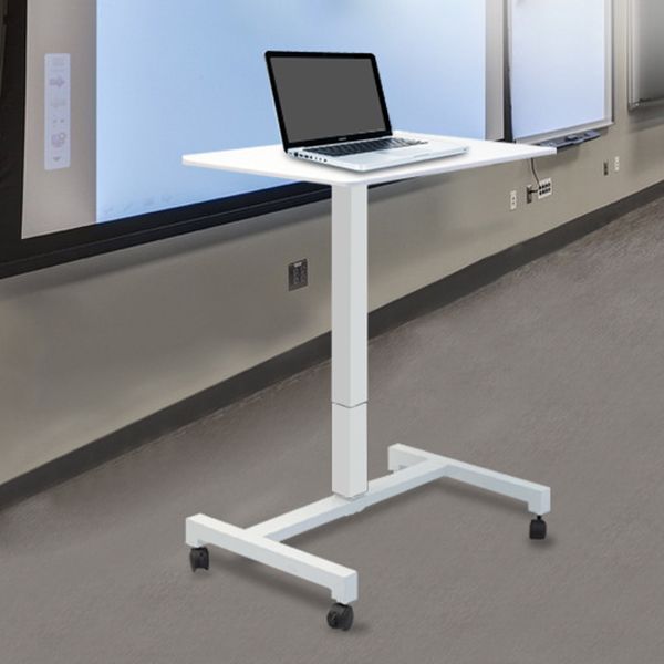 Bureau de style moderne Bureau rectangulaire Tableau mobile noir / brun / blanc avec roues