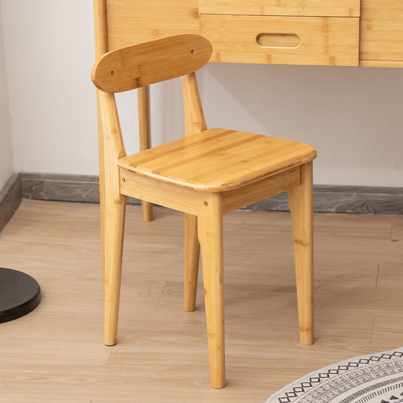 Natural Make-up Eitelkeit Bambus Flip-Top-Schminktisch mit 2 Lagerschubladen