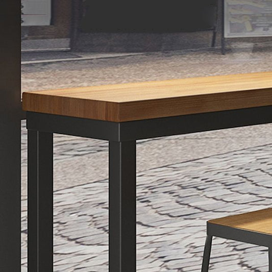 Industrial 1/2/7 Pieces Solid Wood Bar Table Set Rectangular Counter Set Clearhalo 'Bar Furniture' 'furn' 'furn_home_bar_bar_sets' 'Furniture' 'Home Bars & Bar Sets' 'home_bar_bar_sets' 'Kitchen & Dining Furniture' 1200x1200_e79eedb9-7564-4665-ab58-4ce7d1303d8a