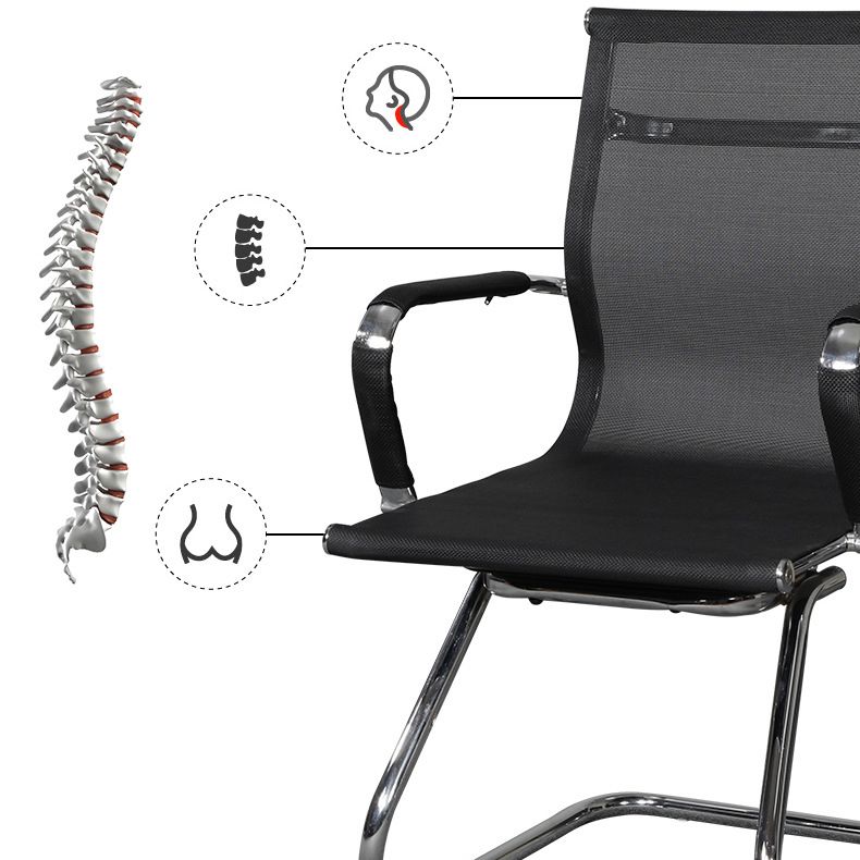 Modern Black Desk Chair with Breathable AirGrid Seat and Back Side Chair Clearhalo 'furn' 'furn_office_chair' 'Furniture' 'Office Chairs' 'Office Furniture' 'office_chair' 1200x1200_e79f1465-237c-4e59-8e8b-9e39a8322967
