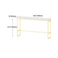 Glam Counter Table Marble Rectangle Top Trestle Table - 41.3" H Clearhalo 'Bar Furniture' 'Bar Tables' 'bar_tables' 'furn' 'furn_bar_tables' 'Furniture' 'furniture_bar_tables' 'Kitchen & Dining Furniture' 1200x1200_e79f573d-c2f9-4e3b-a038-fe5c309c279e