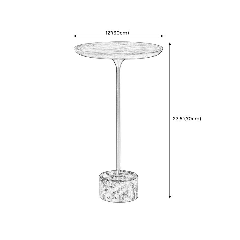 Modern Slate Pedestal Wooden Round/Square Tray Top End Table
