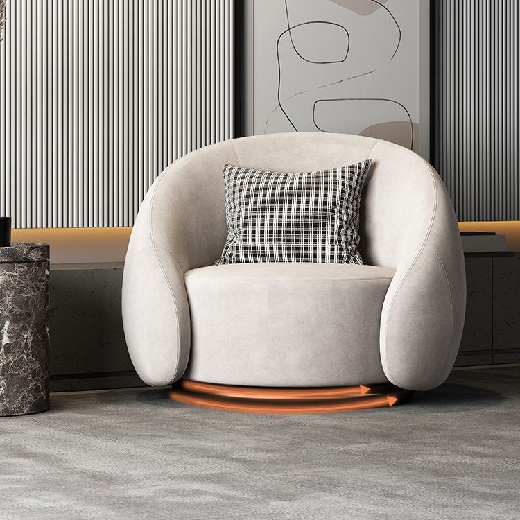 Contemporary Solid Color Arm Chair Living Room Swivel Barrel Chair Clearhalo 'Accent Chairs' 'accent_chairs' 'Chairs & Seating' 'furn' 'furn_accent_chairs' 'Furniture' 'Living Room Furniture' 1200x1200_e7a2a9ff-1f5e-4b8d-ac03-cbca314f6f84