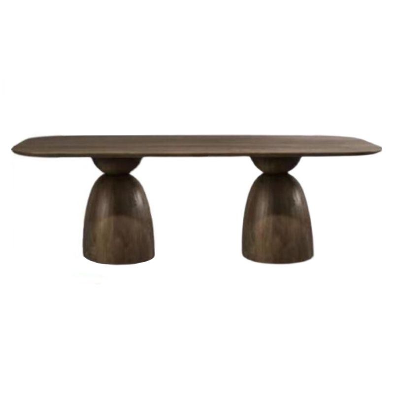 Solid Wood Dining Table in Brown for Restaurant Modern Table with Wooden Base Clearhalo ' dining_table' 'Dining Tables & Seating' 'Dining Tables' 'furn' 'furn_dining_table' 'Furniture' 'furniture_dining_table' 'Kitchen & Dining Furniture' 'kitchen&dining_furn' 'kitchen' 'kitchen_dining_table' 1200x1200_e7a40bce-6871-45ef-b65c-198d80de801e