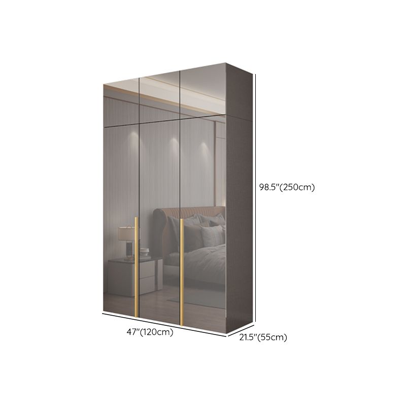 Engineered Wood Wardrobe Closet with Shelves Modern Wardrobe Cabinet for Home Clearhalo 'Armoires & Wardrobes' 'armoires_wardrobes' 'Bedroom Furniture' 'furn' 'furn_armoires_wardrobes' 'Furniture' 1200x1200_e7a49691-a03e-4764-bc7d-ae9cd2fd77b8