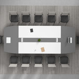 Escritorio de escritura de madera de estilo industrial escritorio de gestión de cables de la oficina para la oficina