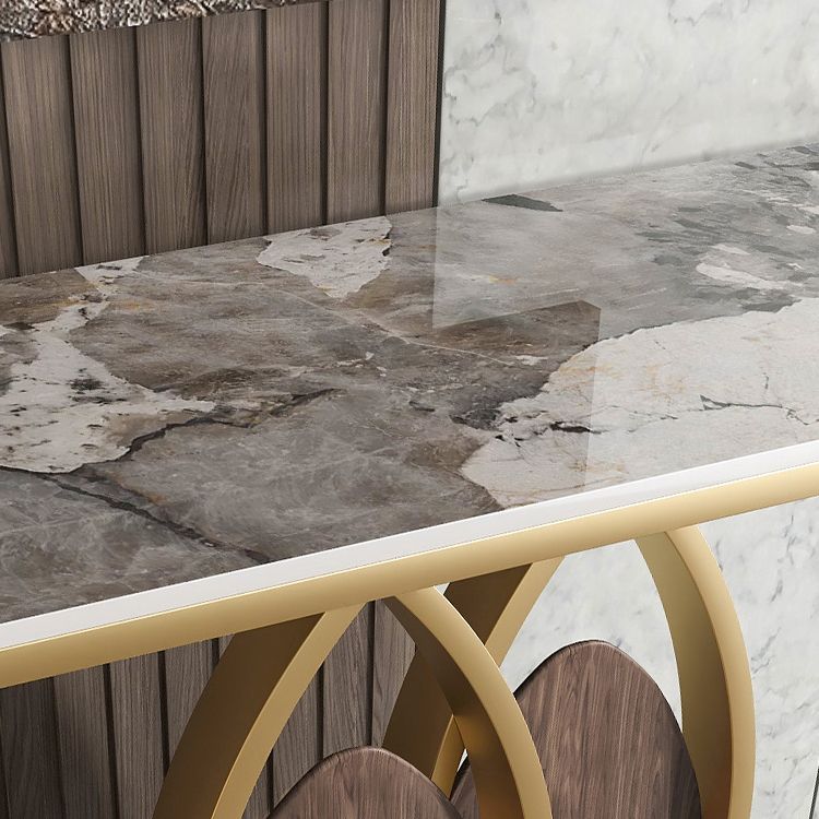 Stone Rectangle Accent Table Modern 31.5-inch Tall Accent Table