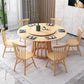 Rubberwood Solid Wood Table Round Dining Table for Kitchen Table Clearhalo 'Dining Tables & Seating' 'Dining Tables' 'dining_table' 'furn' 'furn_dining_table' 'Furniture' 'Kitchen & Dining Furniture' 1200x1200_e7a52f0a-cbb8-40f2-97d9-e5b3a3ce9dbe