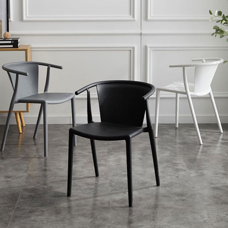 Multicolor Plastic Dining Armchair Contemporary Style Chair for Dining Room Clearhalo ' kitchen&dining_furn' 'Dining Chairs' 'Dining Tables & Seating' 'dining_chair' 'furn' 'furn_dining_chair' 'Furniture' 'furniture_dining_chair' 'Kitchen & Dining Furniture' 'kitchen' 1200x1200_e7a6746d-72e8-4ad1-bad9-aeeeffecd3b0