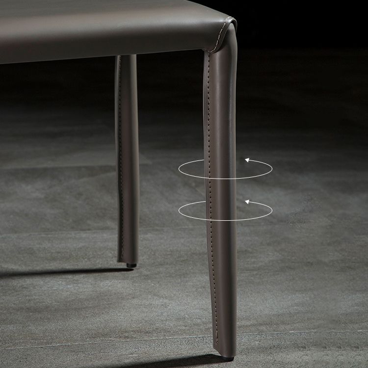 Sedie contemporanee sedie senza braccia per cucina con gambe metalliche