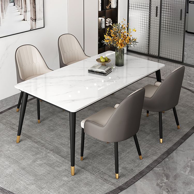 Simplicity Style 4 Legs Dining Site Table Stone Dining Room Furniture for Home Use Clearhalo ' dining_table' 'Dining Tables & Seating' 'Dining Tables' 'furn' 'furn_dining_table' 'Furniture' 'furniture_dining_table' 'Kitchen & Dining Furniture' 'kitchen&dining_furn' 'kitchen' 'kitchen_dining_table' 1200x1200_e7a93e35-4691-4f90-8c34-143ba9843458