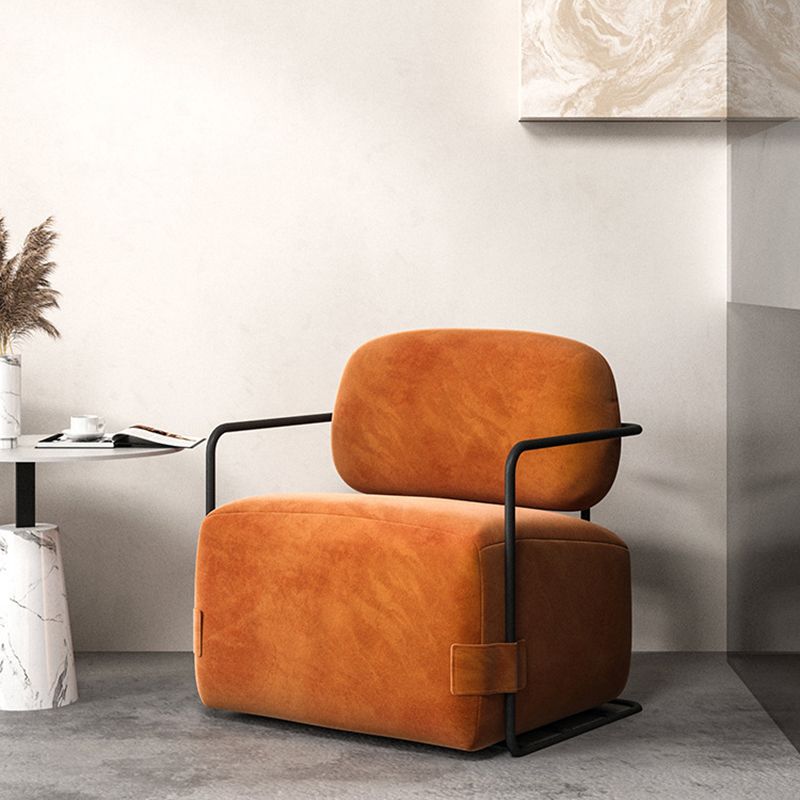 Contemporary Solid Color Accent Armchair Arms Included Orange Arm Chair for Living Room Clearhalo 'Accent Chairs' 'accent_chairs' 'Chairs & Seating' 'furn' 'furn_accent_chairs' 'Furniture' 'Living Room Furniture' 1200x1200_e7ad1f4b-41fa-4150-82a0-b4b405cf4b1b