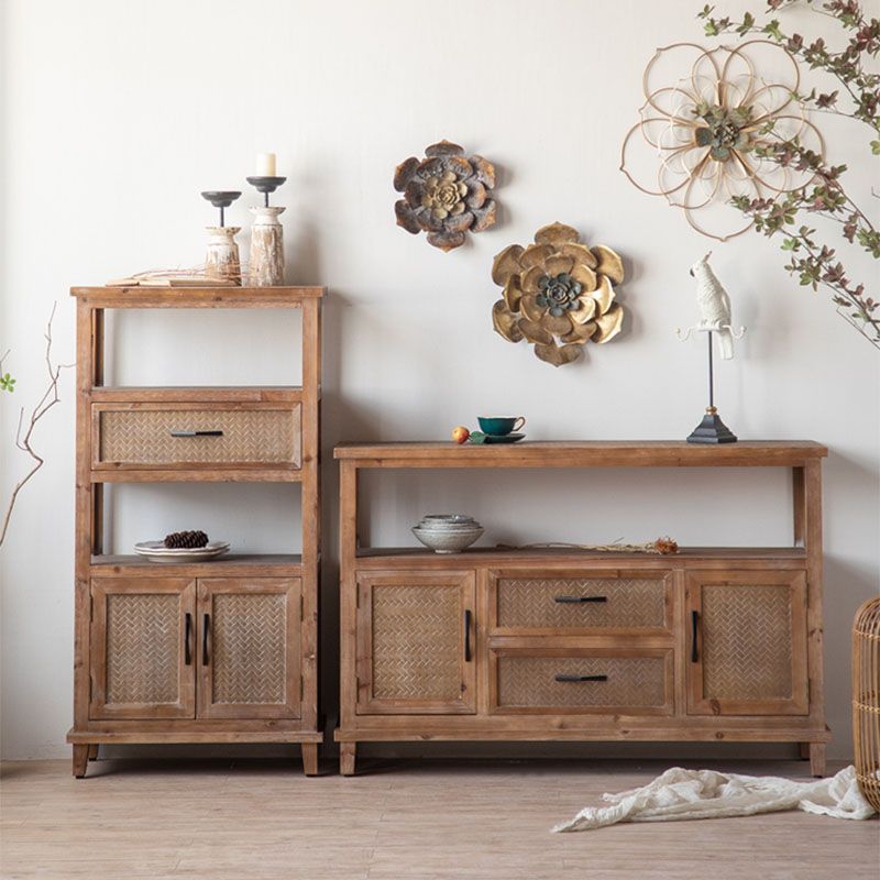 Tabella di sideboard in legno della fattoria 2 porte di spazio aperto con 1/2 cassetti per sala da pranzo