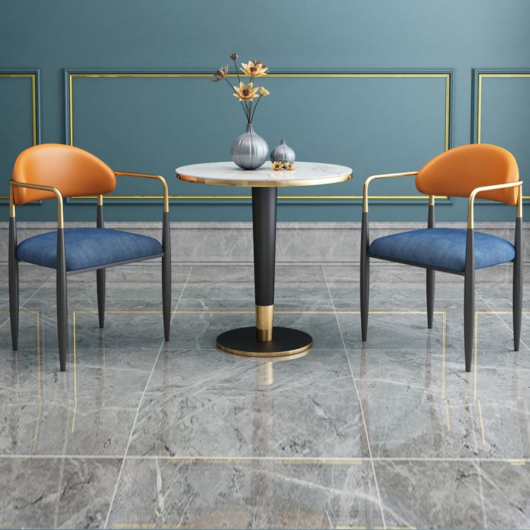 Contemporary Metal Dining Room Armchairs Open Back Dining Side Chair for Kitchen Clearhalo ' kitchen&dining_furn' 'Dining Chairs' 'Dining Tables & Seating' 'dining_chair' 'furn' 'furn_dining_chair' 'Furniture' 'furniture_dining_chair' 'Kitchen & Dining Furniture' 'kitchen' 1200x1200_e7adebce-a1c7-4590-87d4-a3c50d8b4133