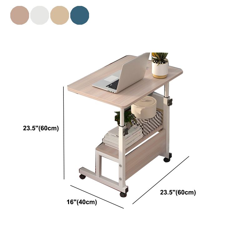 Modern Writing Desk Wooden Adjustable Standing Desk with Caster Wheel Clearhalo 'furn' 'furn_office_desk' 'Furniture' 'Office Desks' 'Office Furniture' 'office_desk' 1200x1200_e7ae4c9c-2417-463d-8ccf-5457d3c44c18