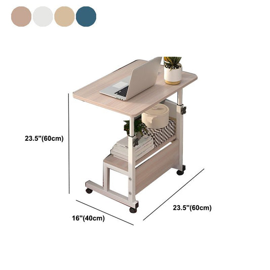 Modern Writing Desk Wooden Adjustable Standing Desk with Caster Wheel Clearhalo 'furn' 'furn_office_desk' 'Furniture' 'Office Desks' 'Office Furniture' 'office_desk' 1200x1200_e7ae4c9c-2417-463d-8ccf-5457d3c44c18