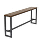 Industrial Style 1/2/3/5 Pieces Bar Table Set Rectangle Bar Table with High Wood Stools Clearhalo 'Bar Furniture' 'furn' 'furn_home_bar_bar_sets' 'Furniture' 'Home Bars & Bar Sets' 'home_bar_bar_sets' 'Kitchen & Dining Furniture' 1200x1200_e7aedf4a-833a-45e6-97d3-316edd1a5350