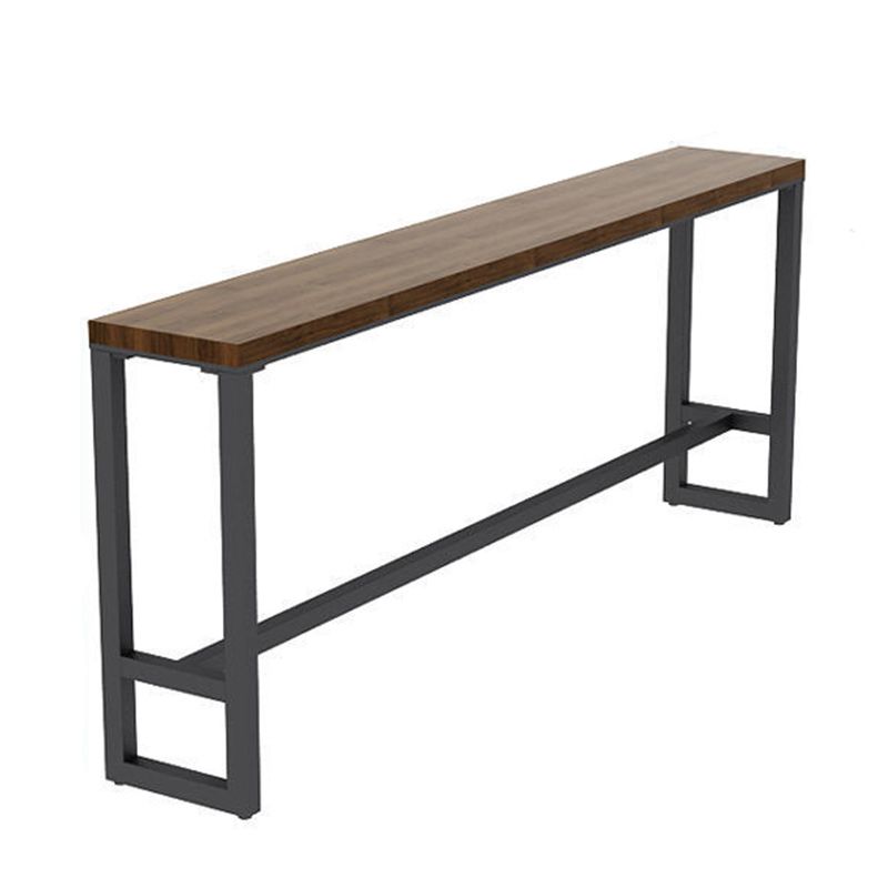 Industrial Style 1/2/3/5 Pieces Bar Table Set Rectangle Bar Table with High Wood Stools Clearhalo 'Bar Furniture' 'furn' 'furn_home_bar_bar_sets' 'Furniture' 'Home Bars & Bar Sets' 'home_bar_bar_sets' 'Kitchen & Dining Furniture' 1200x1200_e7aedf4a-833a-45e6-97d3-316edd1a5350
