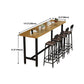 Modern Style Rectangle Bar Table Solid Wood Bistro Bar Desk with Trestle Base Clearhalo 'Bar Furniture' 'Bar Tables' 'bar_tables' 'furn' 'furn_bar_tables' 'Furniture' 'Kitchen & Dining Furniture' 1200x1200_e7af02c5-805c-4f9e-810e-caaea842a508