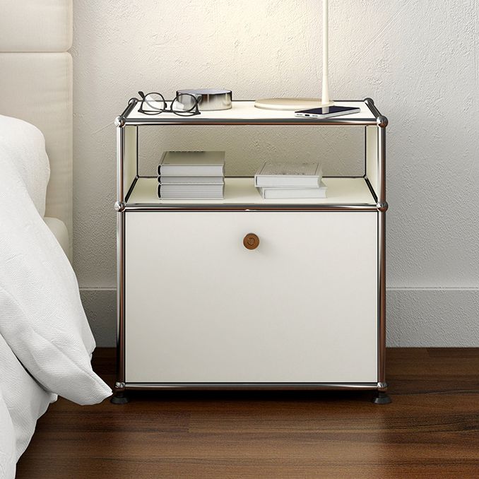 Stainless Steel Sideboard Contemporary White Dining Sideboard for Living Room Clearhalo 'buffet_sideboard' 'Buffets & Sideboards' 'furn' 'furn_buffet_sideboard' 'Furniture' 'Kitchen & Dining Furniture' 1200x1200_e7af8839-47df-4843-b90b-cba83b1ff931