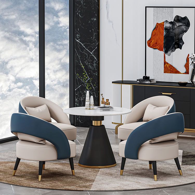 Stone Dining Site Table Contemporary Round Dining Table for Kitchen Home Clearhalo ' dining_table' 'Dining Tables & Seating' 'Dining Tables' 'furn' 'furn_dining_table' 'Furniture' 'furniture_dining_table' 'Kitchen & Dining Furniture' 'kitchen&dining_furn' 'kitchen' 'kitchen_dining_table' 1200x1200_e7b0865b-1544-423a-932f-caf13236ef05