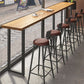 Industrial Style Rectangle Bar Table Solid Wood Fixed Bar Dining Table for Indoor Clearhalo 'Bar Furniture' 'Bar Tables' 'bar_tables' 'furn' 'furn_bar_tables' 'Furniture' 'Kitchen & Dining Furniture' 1200x1200_e7b0cd22-37ad-4fe0-90c6-415187884158