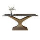 Rectangle Two-Color Dining Table Sintered Stone Table Glam with Pedestal Clearhalo ' dining_table' 'Dining Tables & Seating' 'Dining Tables' 'furn' 'furn_dining_table' 'Furniture' 'furniture_dining_table' 'Kitchen & Dining Furniture' 'kitchen&dining_furn' 'kitchen' 'kitchen_dining_table' 1200x1200_e7b1200e-b97b-4008-94f9-fa4eaee50f29