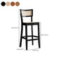 Solid Wood Bar and Counter Stool Armless Counter Height Stools