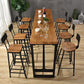 Brown Modern Style Solid Wood and Iron Table Dining Room Bar Table Clearhalo 'Bar Furniture' 'Bar Tables' 'bar_tables' 'furn' 'furn_bar_tables' 'Furniture' 'furniture_bar_tables' 'Kitchen & Dining Furniture' 1200x1200_e7b7c4ef-c80d-4d49-a208-1b6d221173e2