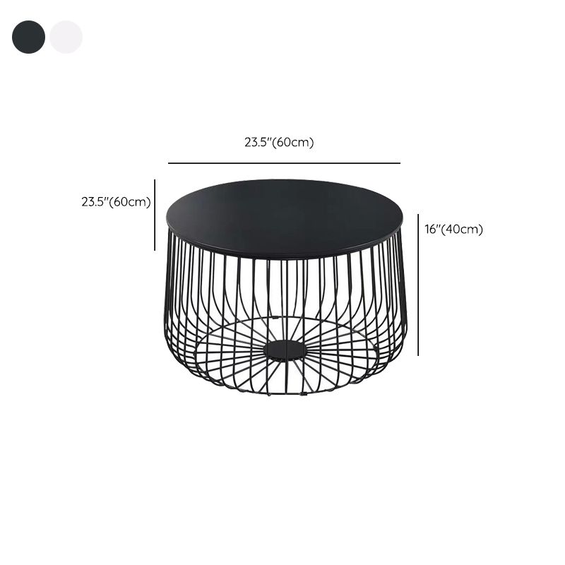 Iron Round Coffee or End Table Mid-Century Modern Frame Coffee Table Clearhalo 'Coffee & Accent Tables' 'Coffee Tables' 'coffee_tables' 'furn' 'furn_coffee_tables' 'Furniture' 'Living Room Furniture' 1200x1200_e7b87e36-df04-482c-b986-d1c4833b56ec