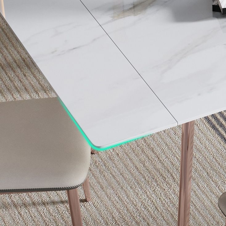 Nordic Glam Sintered Stone Dining Table Set 1/2/5/7 Pieces Dining Set Clearhalo 'Dining Room Sets' 'Dining Tables & Seating' 'dining_room_set' 'furn' 'furn_dining_room_set' 'Furniture' 'Kitchen & Dining Furniture' 1200x1200_e7b8dbe3-f654-496f-99a1-b1bf0dd70be1