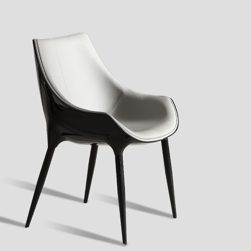 Faux Leather Kitchen Chair Metal Base Dining Chair for Living Room Clearhalo 'Dining Chairs' 'Dining Tables & Seating' 'dining_chair' 'furn' 'furn_dining_chair' 'Furniture' 'Kitchen & Dining Furniture' 1200x1200_e7b971f2-3e80-453b-b03e-c954bc7fedac