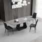 Rectangular Sintered Stone Dining Table Modern Dining Table with Metal Base Clearhalo 'Dining Tables & Seating' 'Dining Tables' 'dining_table' 'furn' 'furn_dining_table' 'Furniture' 'Kitchen & Dining Furniture' 1200x1200_e7bc7231-0e12-45a6-b942-16e8af263d21