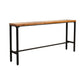 Brown Modern Style Bar Table Pinewood and Iron with Footrest Coffee Shop Table Clearhalo 'Bar Furniture' 'Bar Tables' 'bar_tables' 'furn' 'furn_bar_tables' 'Furniture' 'furniture_bar_tables' 'Kitchen & Dining Furniture' 1200x1200_e7bd6660-68f6-4405-a4de-ec2434c04be9