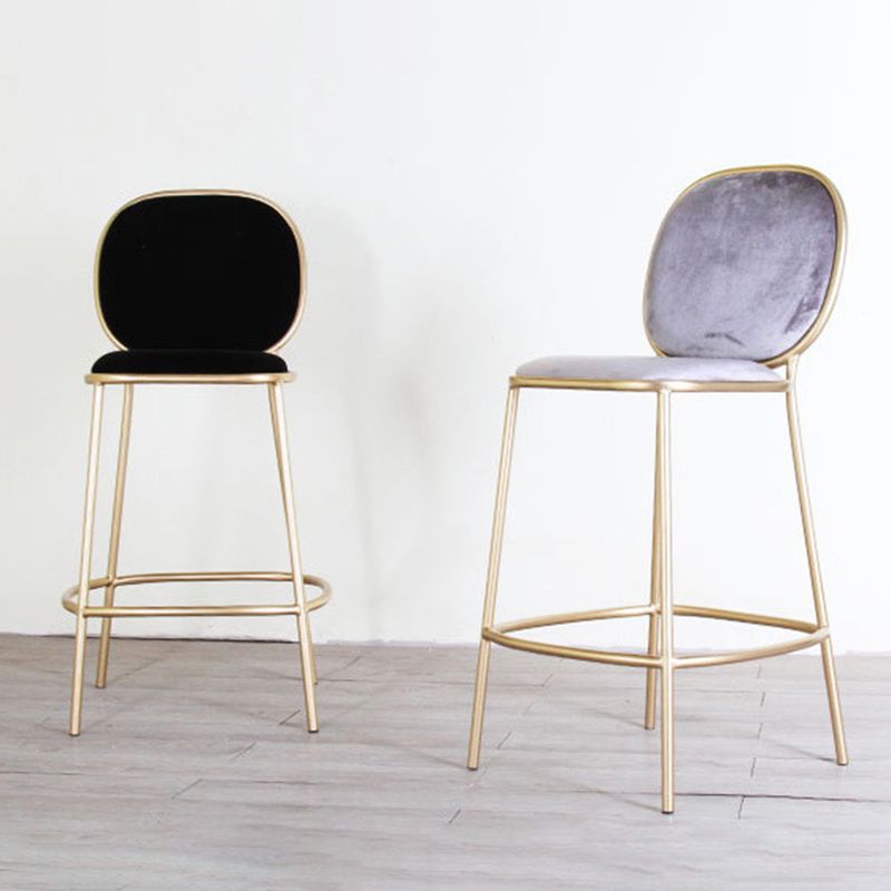 Contemporary Backrest Bar Stools Metal Barstool with Gold Legs Clearhalo 'Bar Furniture' 'Bar Stools' 'bar_stools' 'furn' 'furn_bar_stools' 'Furniture' 'Kitchen & Dining Furniture' 1200x1200_e7be069b-4ebe-4b4d-bb6f-2cb6fe439267