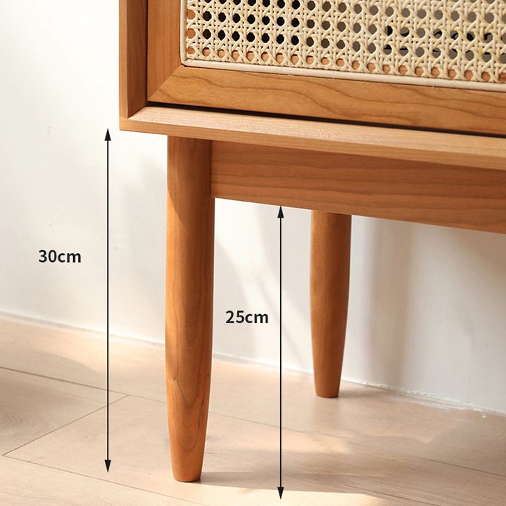 Cajón Pine Wood aparador de estantería ajustable moderna Credenza para sala de estar