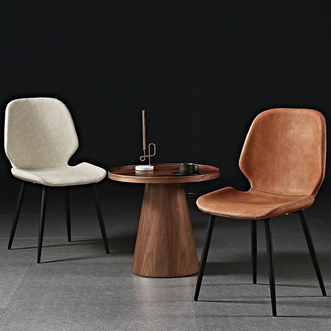 Industrial Metal Dining Side Chair Dining Room Wingback Armless Side Chair Clearhalo ' kitchen&dining_furn' 'Dining Chairs' 'Dining Tables & Seating' 'dining_chair' 'furn' 'furn_dining_chair' 'Furniture' 'furniture_dining_chair' 'Kitchen & Dining Furniture' 'kitchen' 1200x1200_e7bf0a4b-9691-4c01-a82f-5f1de82562e6