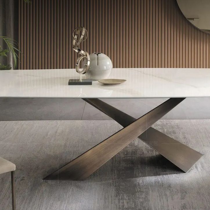 Rectangle Dining Site Table Traditional Luxury Stone Dinner Table for Indoor Clearhalo ' dining_table' 'Dining Tables & Seating' 'Dining Tables' 'furn' 'furn_dining_table' 'Furniture' 'furniture_dining_table' 'Kitchen & Dining Furniture' 'kitchen&dining_furn' 'kitchen' 'kitchen_dining_table' 1200x1200_e7bf5c8a-7db6-4938-afe0-0ea05c1eabfb