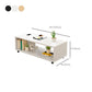Modern Rectangle Coffee Table 15-inch Wooden Cocktail Table with Storage