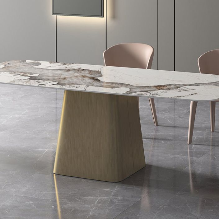 Metal Traditional Luxury Rectangle Table Sintered Stone Table,55"L x 31"W x 29"H Clearhalo ' dining_table' 'Dining Tables & Seating' 'Dining Tables' 'furn' 'furn_dining_table' 'Furniture' 'furniture_dining_table' 'Kitchen & Dining Furniture' 'kitchen&dining_furn' 'kitchen' 'kitchen_dining_table' 1200x1200_e7c0303c-3fbc-47fa-870c-509fdd3a6077
