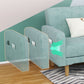 Contemporary 30.7" H Biscuit Back Sofa Square Arm Convertible Sleeper Sofa