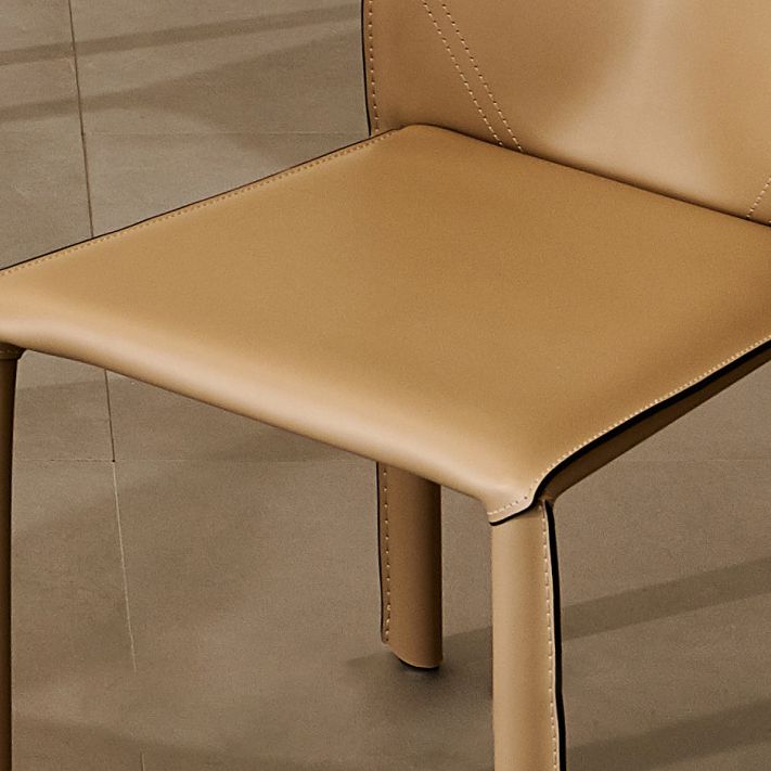 Gestoffeerde eetkamerstoelen faux lederen stoelen met metalen basis