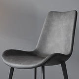Contemporary Style Leather Dining Chairs Solid Back Armless Dining Chairs (Set of 2) Clearhalo ' kitchen&dining_furn' 'Dining Chairs' 'Dining Tables & Seating' 'dining_chair' 'furn' 'furn_dining_chair' 'Furniture' 'furniture_dining_chair' 'Kitchen & Dining Furniture' 'kitchen' 1200x1200_e7c3323f-f1f0-4ba3-934b-6e1d5a3b8c4c