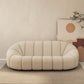Beige Chenille Curved Sofa Modern 1/2/3-Seater Statement Sofa