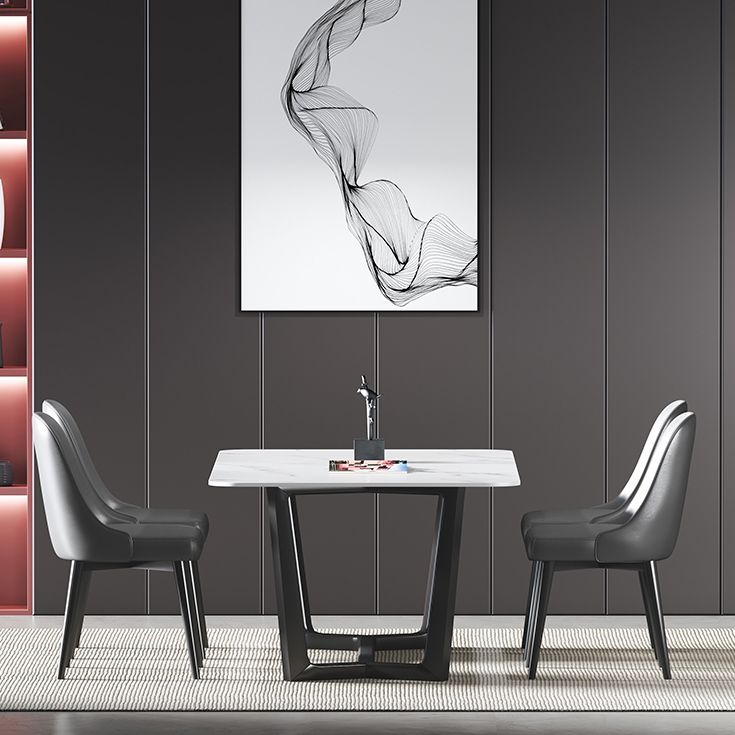 Modern 1/2/5/7 Pieces Rectangle Dining Set Sintered Stone Dining Table Set Clearhalo 'Dining Room Sets' 'Dining Tables & Seating' 'dining_room_set' 'furn' 'furn_dining_room_set' 'Furniture' 'furniture_dining_room_set' 'Kitchen & Dining Furniture' 'kitchen&dining_furn' 'kitchen' 1200x1200_e7c5bf9b-cc61-42a0-8ab8-1edef2e2403a