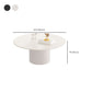 Contemporary Cocktail Table Round White Pedestal Coffee Cocktail Table Clearhalo 'Coffee & Accent Tables' 'Coffee Tables' 'coffee_tables' 'furn' 'furn_coffee_tables' 'Furniture' 'Living Room Furniture' 1200x1200_e7c5d419-b0a3-4b69-b214-5ebb51515128