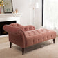 Chaise de brazos enrollados para sala de estar Chaise tapizado de terciopelo de estilo moderno