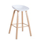 Scandinavian Bucket Armless Stool Plastic Bar Stool with Wood Legs Clearhalo 'Bar Furniture' 'Bar Stools' 'bar_stools' 'furn' 'furn_bar_stools' 'Furniture' 'Kitchen & Dining Furniture' 1200x1200_e7c7fed8-5950-45f3-be14-ad09d371fa75