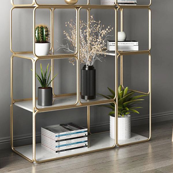 Glam Style Metal Bookshelf Etagere Shelf Bookcase for Home Office Clearhalo 'Bookcases' 'furn' 'furn_bookcases' 'Furniture' 'furniture_bookcases' 'Office Furniture' 1200x1200_e7c845e2-922e-4fe8-b592-71bfa4e5aae2