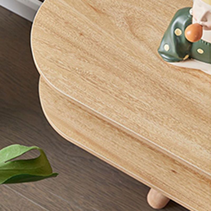 Consola de TV de 15,75 pulgadas de alto puesto de consolas de televisión de madera escandinava con estante abierto